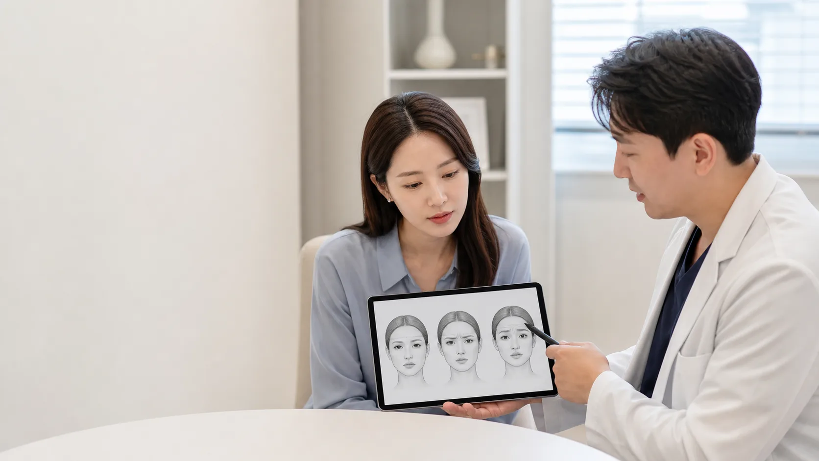 첨단미간보톡스 전, 눈썹·눈꺼풀 기준선을 기록하는 이유